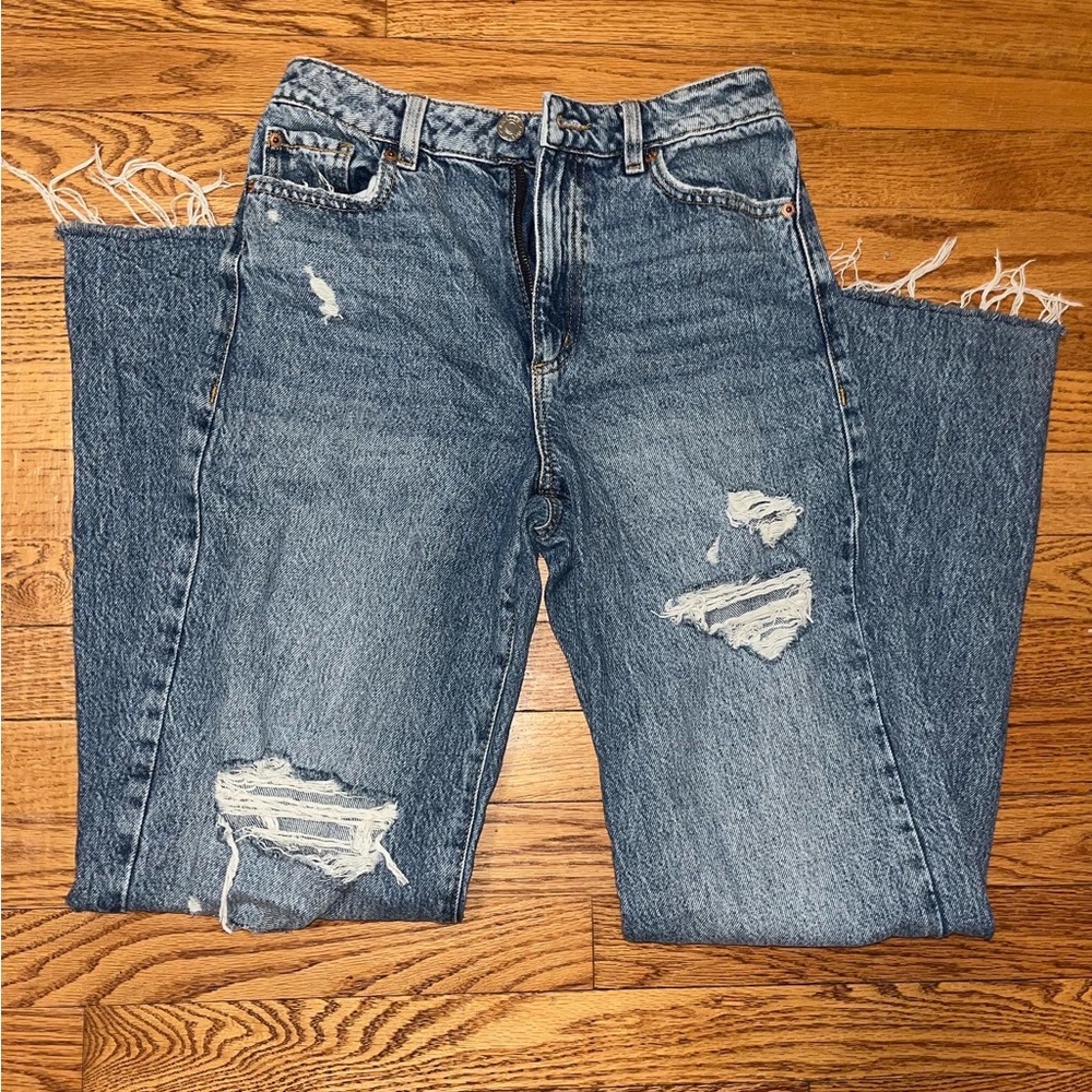 Distressed Garage Jeans